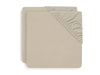 Jollein Jersey Gumis Lepedő Szett 60x120 cm 2 db Nougat