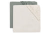 Комплект Чаршафи С Ластик 60 120 См. 2 Бр. Sea Green & Ivory Jollein