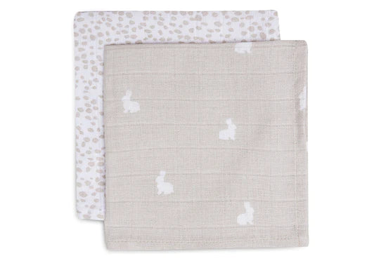 Комплект Муселинови Кърпи 31 X 31 См. 2 Бр. Dotted Rabbit Nougat Jollein