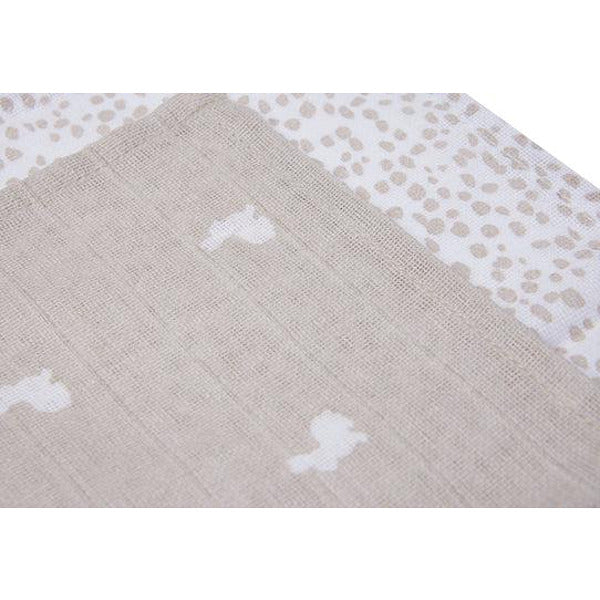 Комплект Муселинови Кърпи 31 X 31 См. 2 Бр. Dotted Rabbit Nougat Jollein