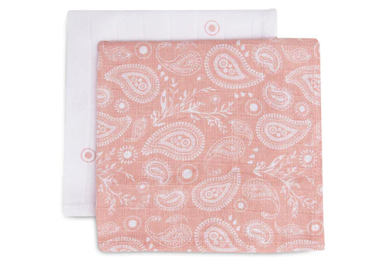 Комплект Муселинови Кърпи 31 X 31 См. 2 Бр. Hydrofiel Paisley Halo Rosewood Gots Jollein