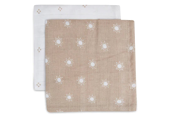 Комплект Муселинови Кърпи 31 X 31 См. 2 Бр. Pointelle Sun Biscuit Jollein