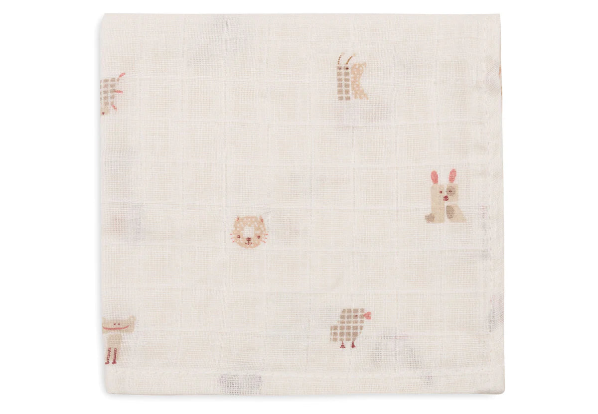 Комплект Муселинови Кърпи 31 31см. 3бр. Animal Friends Jollein