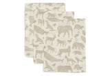 Комплект Муселинови Кърпи Спарчета 15 X 20 См. 3 Бр. Animals Olive Green Jollein