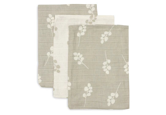 Комплект Муселинови Кърпи Спарчета 15 X 20 См. 3 Бр. Twig Olive Green Jollein