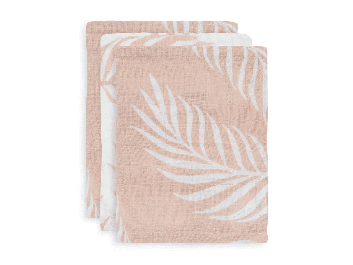 Комплект Муселинови Кърпи Спарчета За Почистване 15 Х 20 См. 3 Бр. Nature Pale Pink Jollein