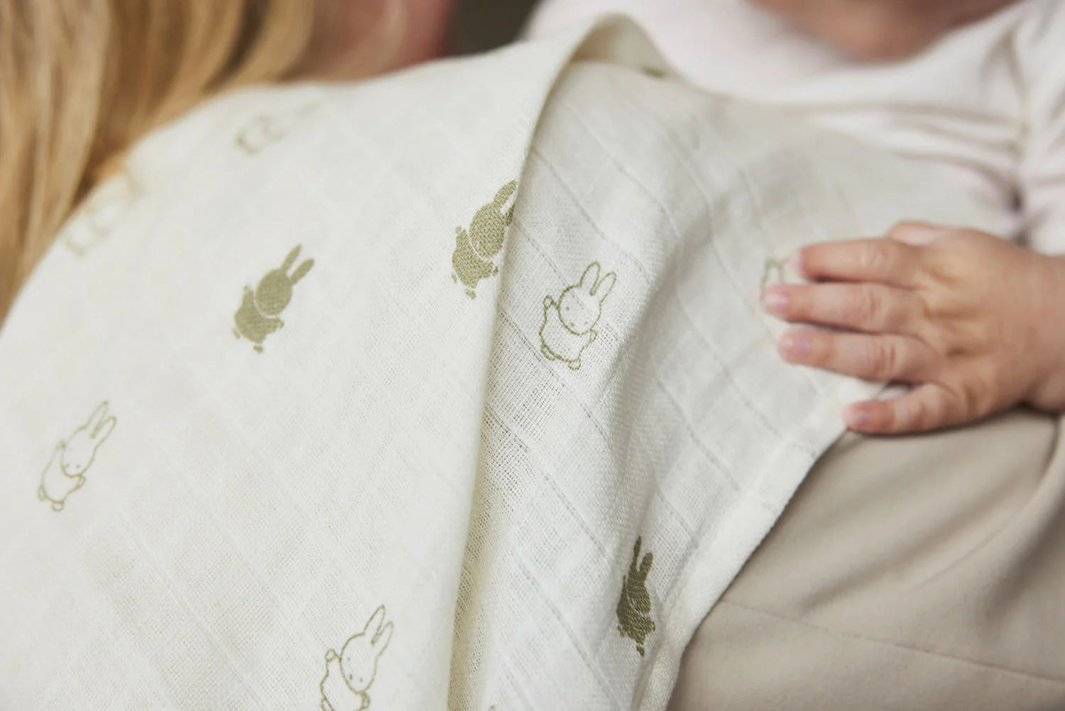 Комплект Муселинови Кърпи За Повиване 115 115 См. 2 Бр. Happy Miffy Olive Green Jollein