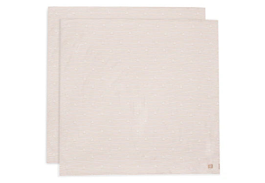 Комплект Муселинови Пелени 115 X 115 См. 2 Бр. Miffy Stripe Biscuit Jollein