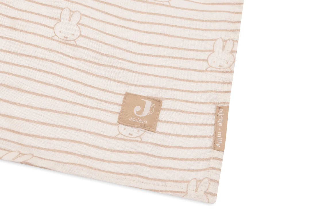 Комплект Муселинови Пелени 115 X 115 См. 2 Бр. Miffy Stripe Biscuit Jollein