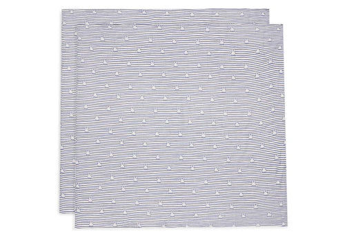 Комплект Муселинови Пелени 115 X 115 См. 2 Бр. Miffy Stripe Navy Jollein