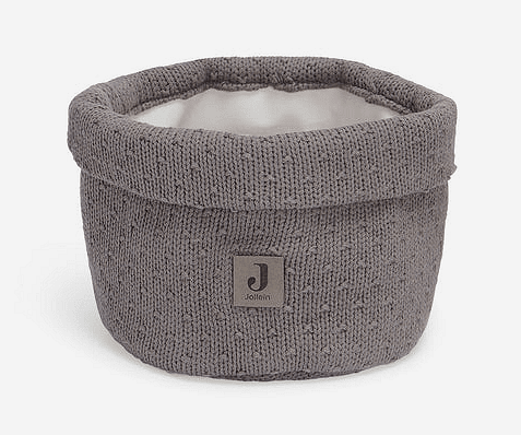 Jollein Bliss Knit tárolókosár kiegészítőkhöz, Storm Grey