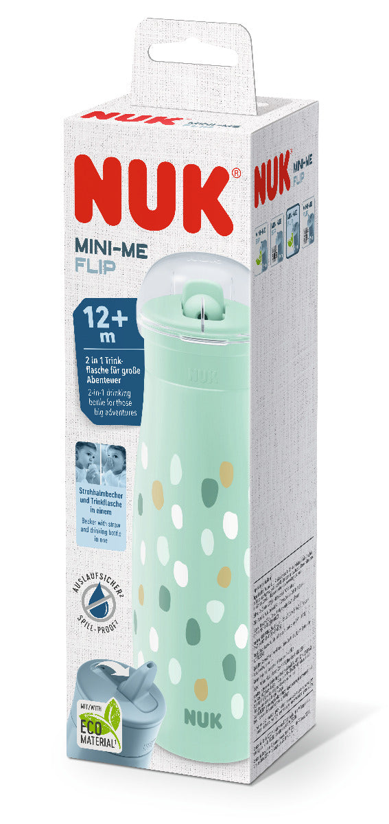 Чаша Mini-Me Flip Pp 450Мл. Зелена Точки - Чаши - Nuk - BebeMama