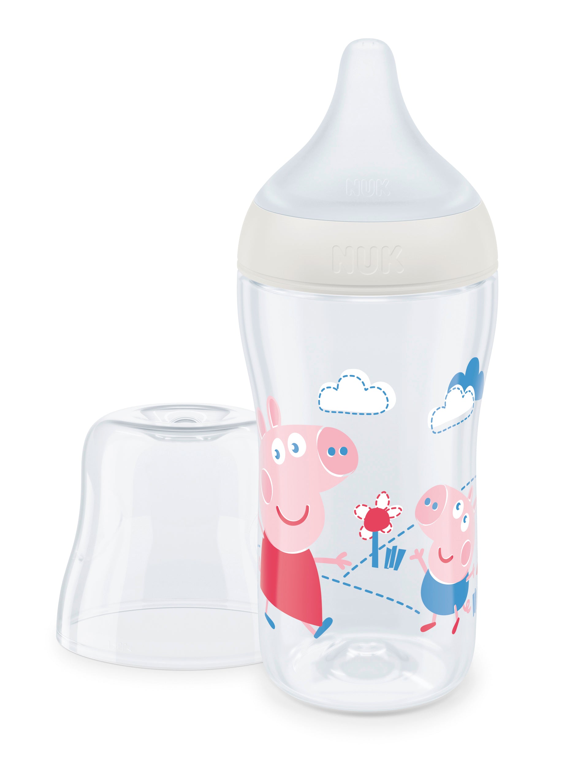 Nuk Perfect Match Шише Рр 260Мл. Със Силиконов Биберон M, 3+Мес. Peppa Pig