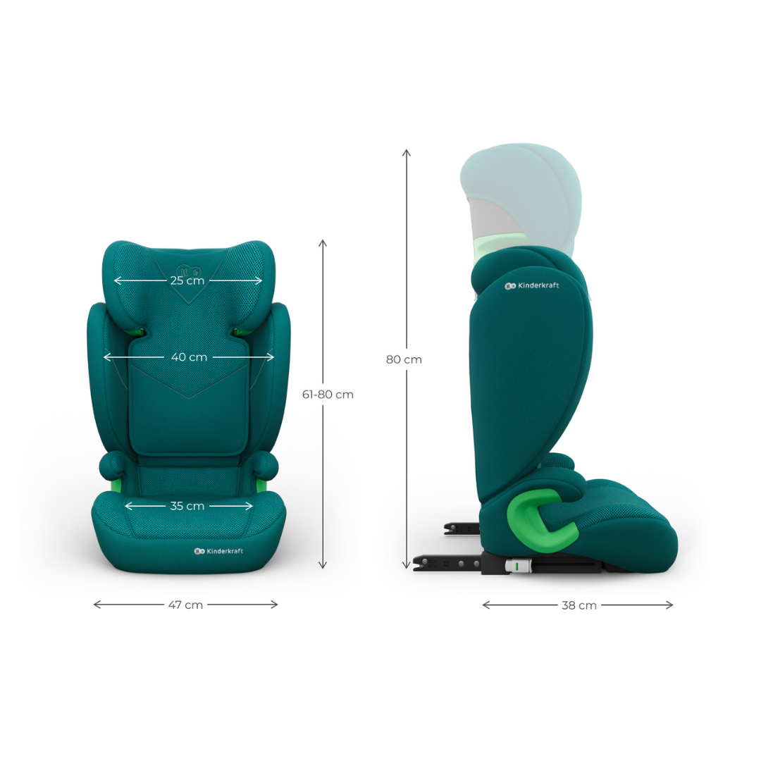 Junior Fix 2 Plus Столче За Кола Green Kinderkraft