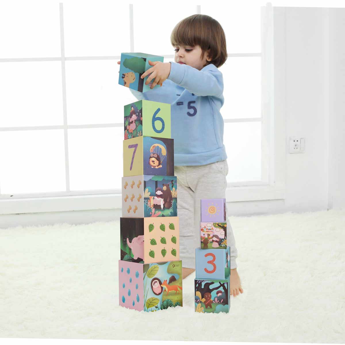 Картонени Кубчета За Редене - Горски Рисунки --- BebeMama