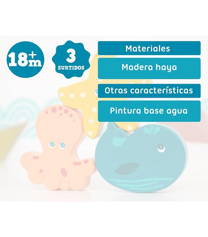 Бебешка Дървена Дрънкалка 8см Sea Animals 2725 Kiokids