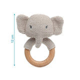 Бебешка Гризалка Дрънкалка Слон 13 См Rattle Cotton Grey 3884 5 Kiokids