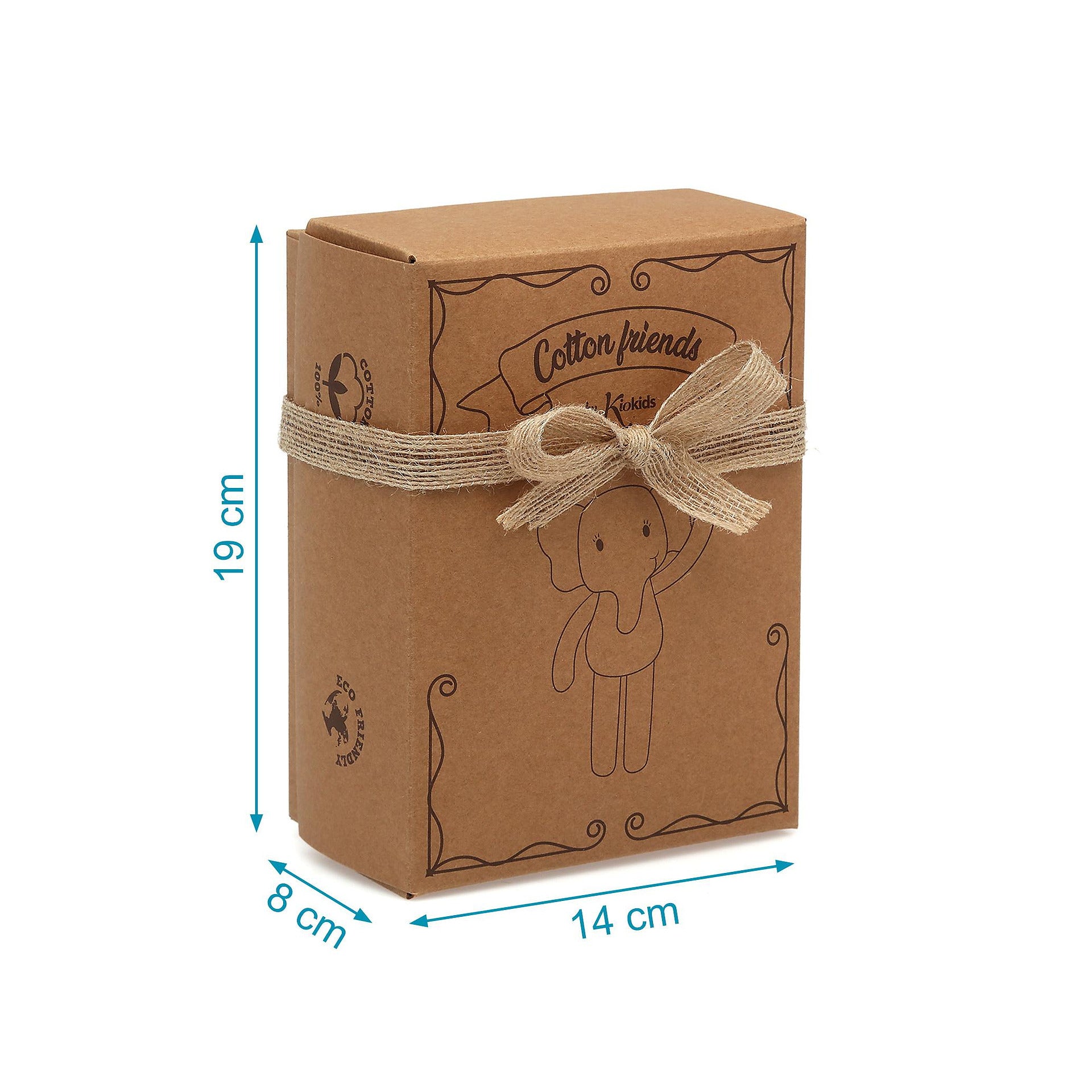Бебешка Гризалка Дрънкалка Слон 13 См Rattle Cotton Grey 3884 5 Kiokids