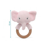 Бебешка Гризалка Дрънкалка Слон 13 См Rattle Cotton Pink 3428 1 Kiokids