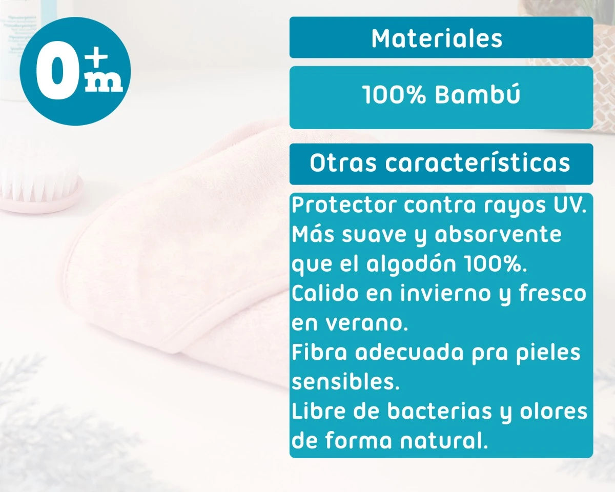Бебешка Хавлия 100x100 См. Bamboo Pink Kiokids