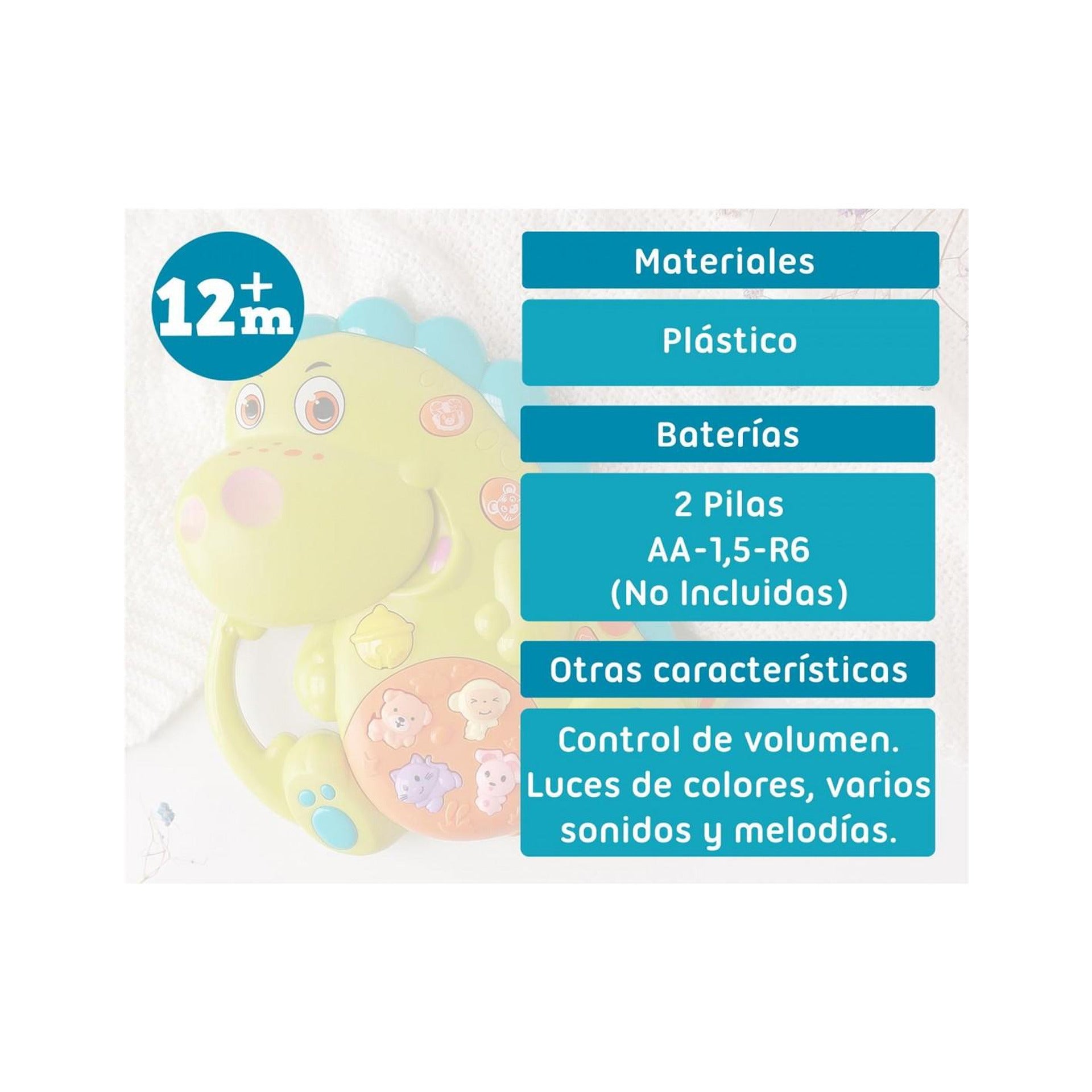 Бебешка Музикална Играчка 18х16 См Dinosaurs 3951 4 Kiokids
