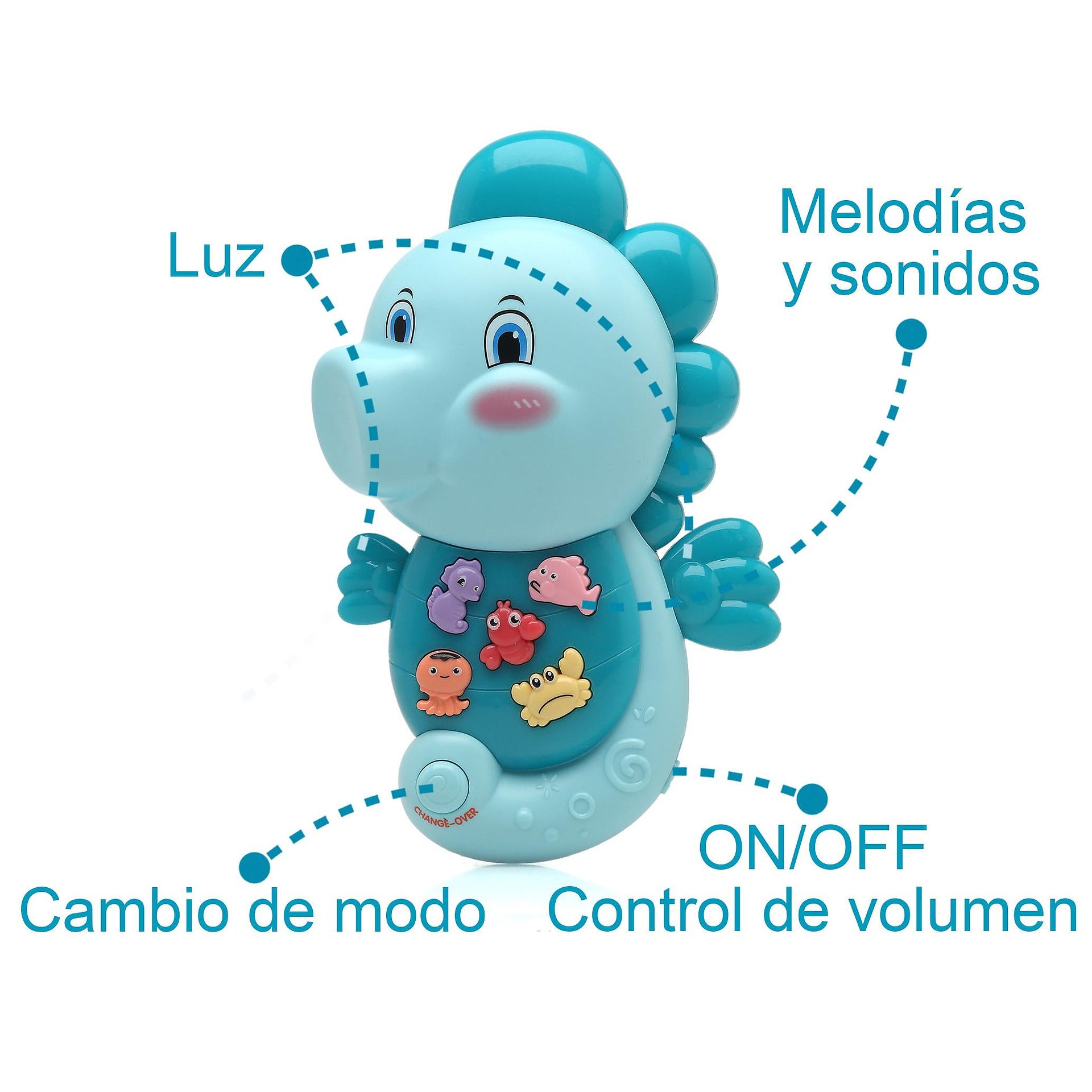 Бебешка Музикална Играчка 19х13 См Sea Horse Kiokids