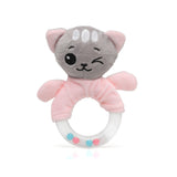 Бебешка Плюшена Дрънкалка Cats 18 См Rattle Pink 4302 3 Kiokids