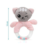 Бебешка Плюшена Дрънкалка Cats 18 См Rattle Pink 4302 3 Kiokids