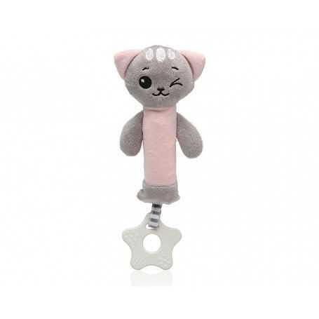 Бебешка Плюшена Дрънкалка Cats 25 См Rattle Pink 4301 6 Kiokids