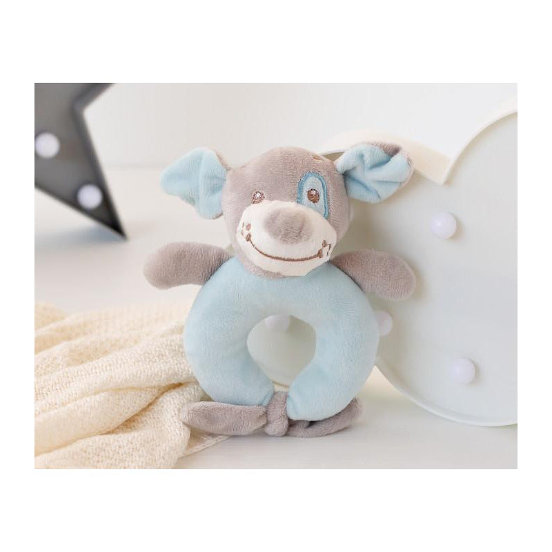 Бебешка Плюшена Дрънкалка Куче Rattle Blue 16 См 3374 1 Kiokids