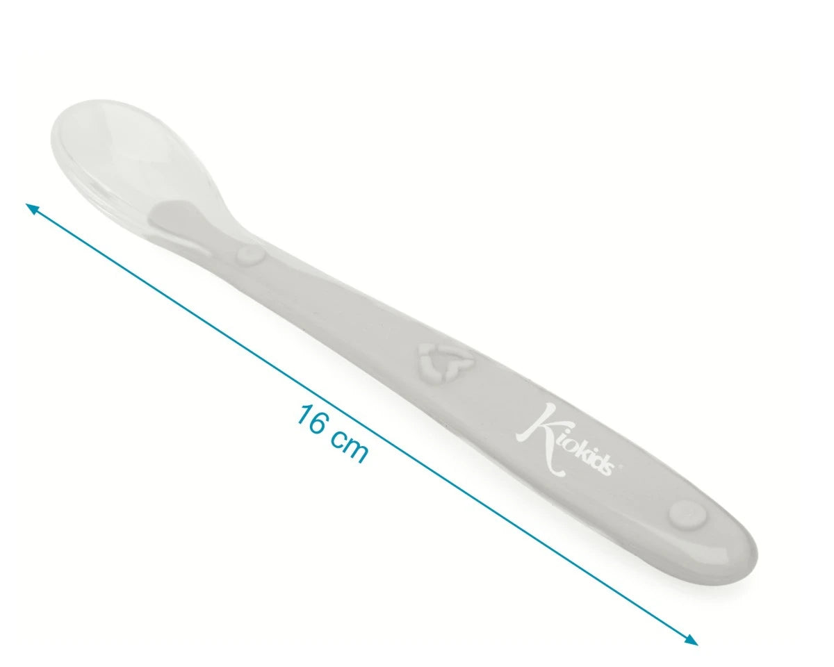Бебешка Силиконова Лъжичка Grey 03812 8 Kiokids