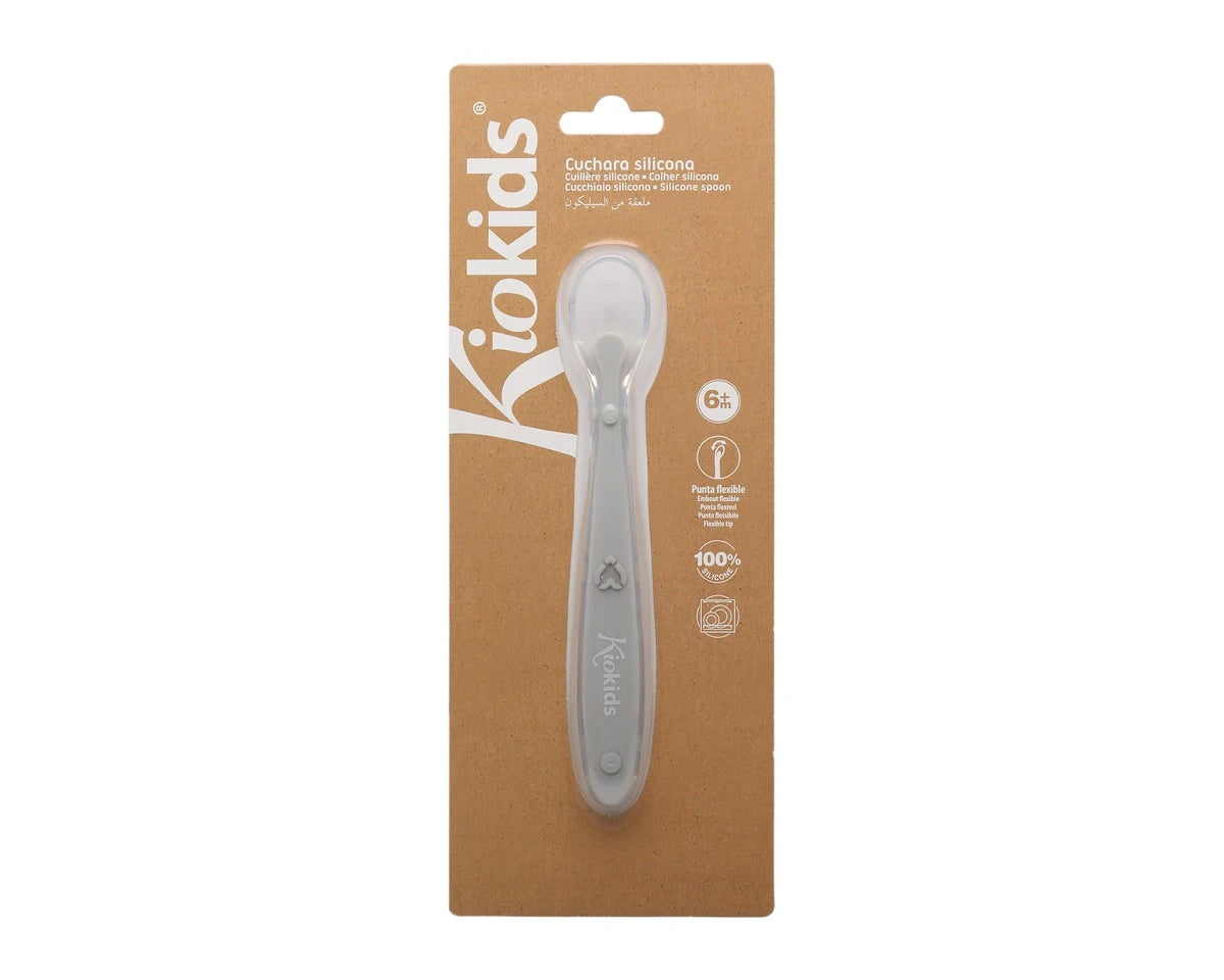 Бебешка Силиконова Лъжичка Grey 03812 8 Kiokids