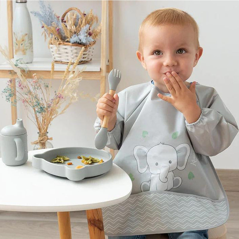 Бебешки Лигавник Мантичка Elephant Grey 3747 3 Kiokids