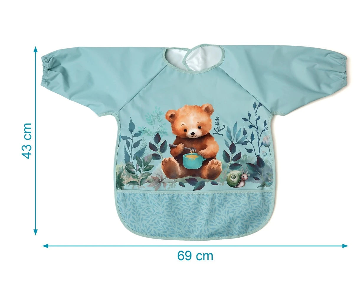 Бебешки Лигавник Непромокаема Мантичка С Ръкави Мече 3750 Kiokids
