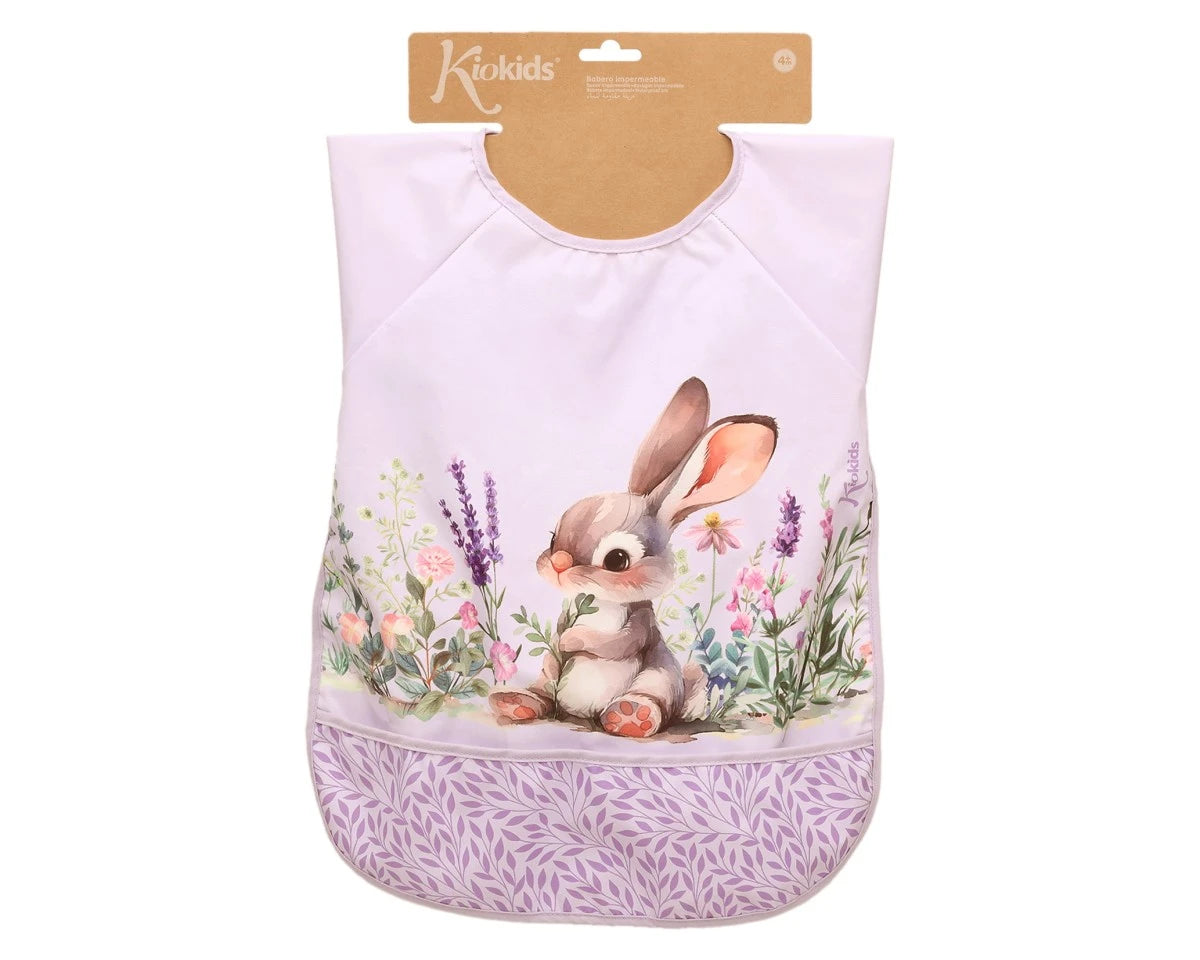 Бебешки Лигавник Непромокаема Мантичка С Ръкави Зайче Lavender Kiokids
