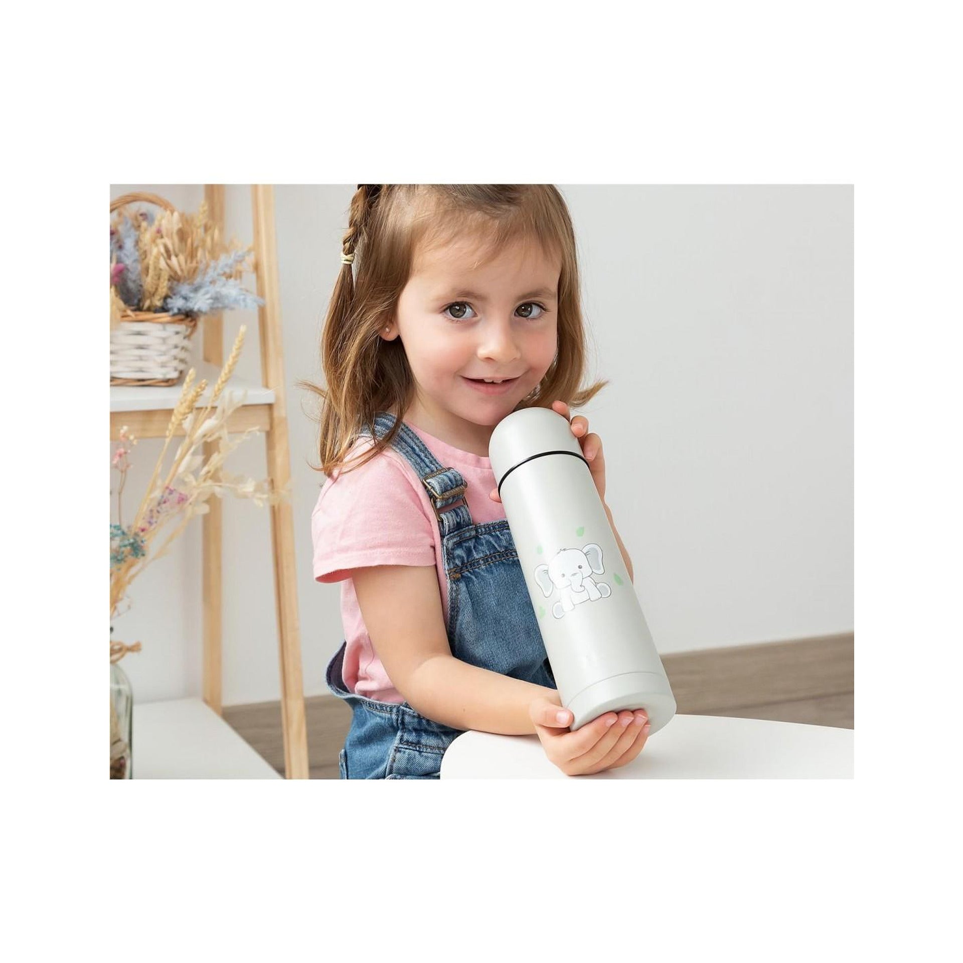 Kiokids szürke elefántos termosz, 500 ml, 37237