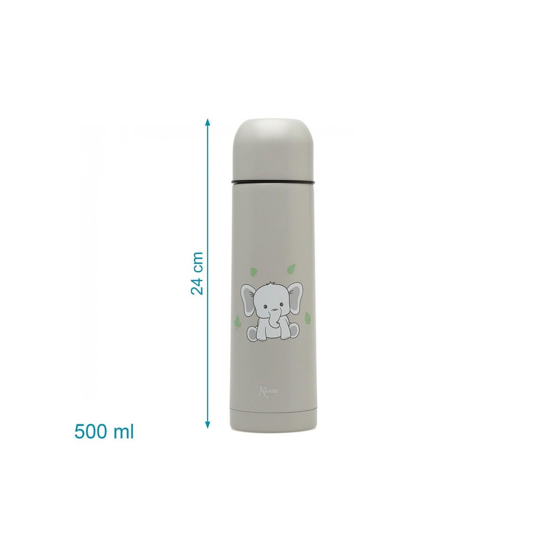 Kiokids szürke elefántos termosz, 500 ml, 37237