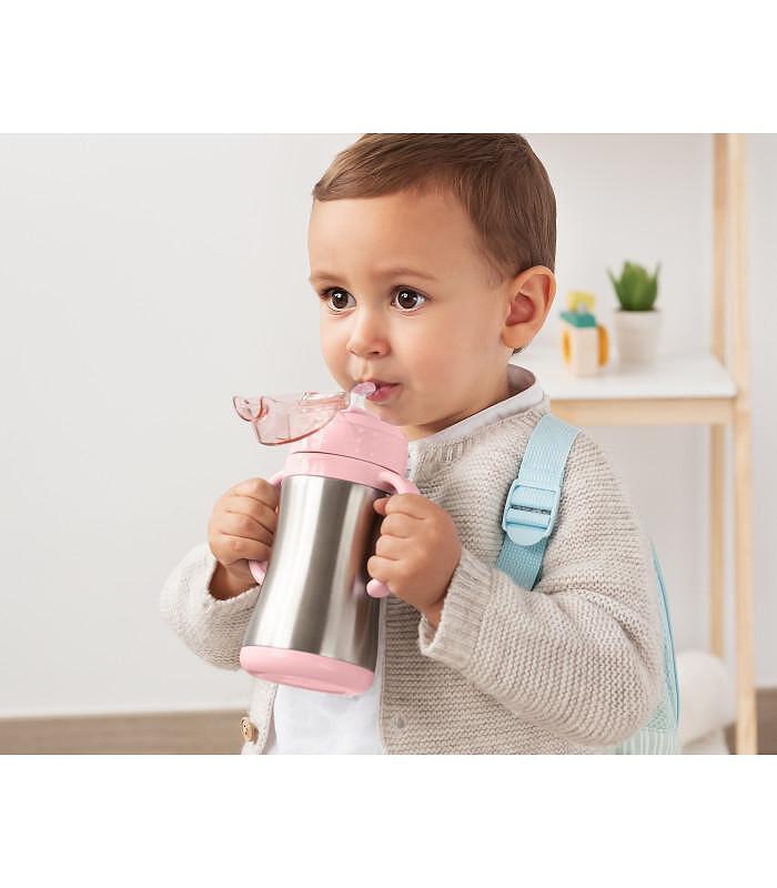 Бебешки Термос С Дръжки Розов 280мл 3325 Kiokids