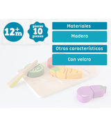 Kiokids Zöldséges Fa Vágódeszka 3306