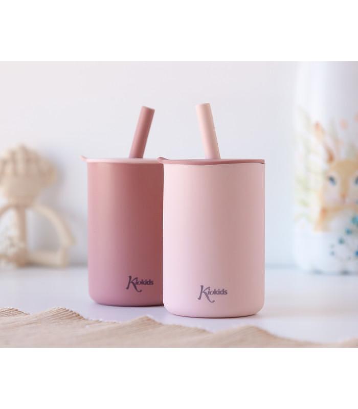 Kiokids Rózsaszín Szilikon Itatópohár Gyermekeknek 180ml 03508 0