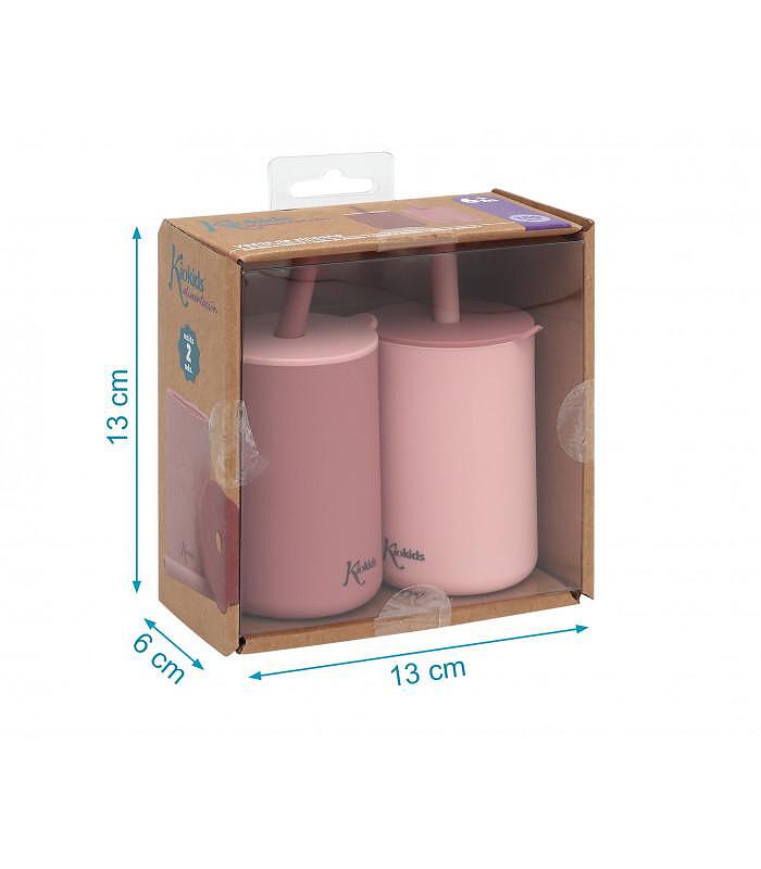 Kiokids Rózsaszín Szilikon Itatópohár Gyermekeknek 180ml 03508 0