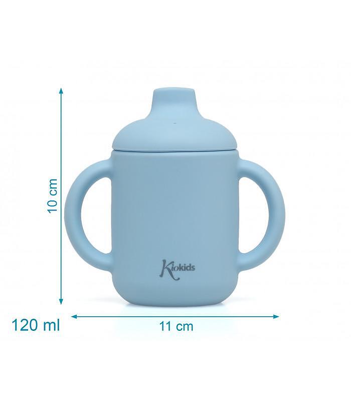 Kiokids 120 ml-es szilikon pohár, kék, 03544