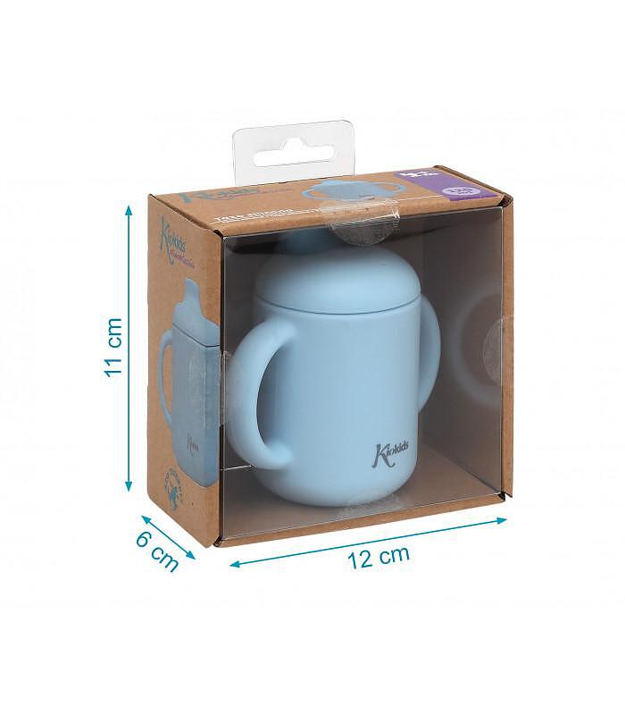 Kiokids 120 ml-es szilikon pohár, kék, 03544
