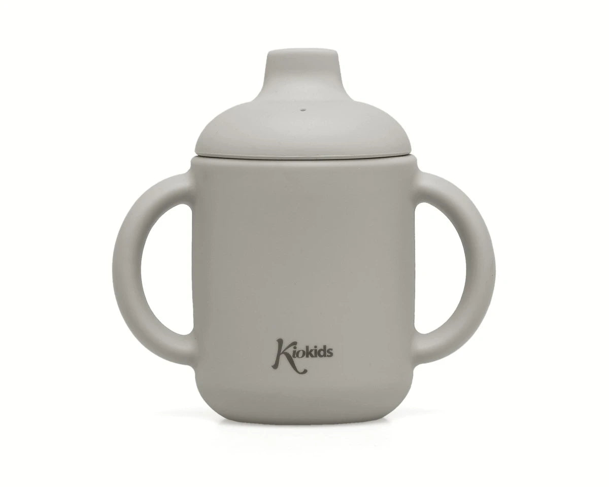 Детска Силиконова Чаша С Дръжки 120 Мл Grey 03786 2 Kiokids