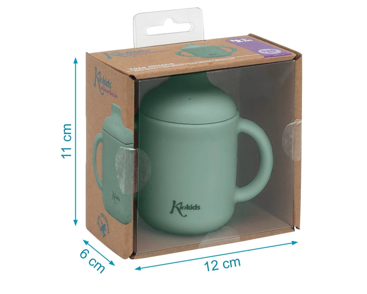 Детска Силиконова Чаша С Дръжки 120 Мл Sage 03783 1 Kiokids