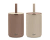 Детски Силиконови Чаши Със Сламка 180 Мл 2 Бр. Beige 04255 2 Kiokids