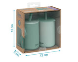 Kiokids 03804 3 menta színű, 180 ml-es, szívószálas szilikon pohár gyermekeknek, 2 db