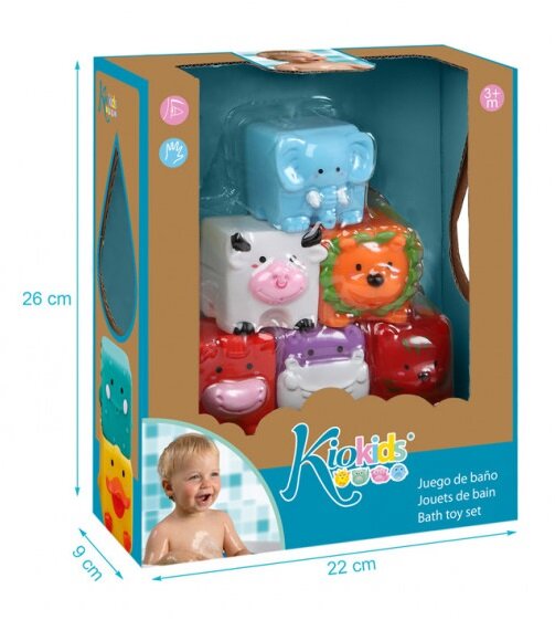 Gumiállatok, Dzsungel, 6 db, Kiokids
