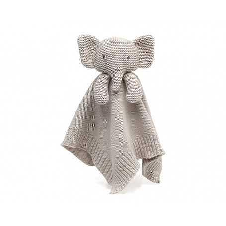 Играчка За Гушкане Doudou Слон 25 См Cotton Grey 3885 2 Kiokids