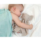 Играчка За Гушкане Doudou Слон 25 См Cotton Grey 3885 2 Kiokids